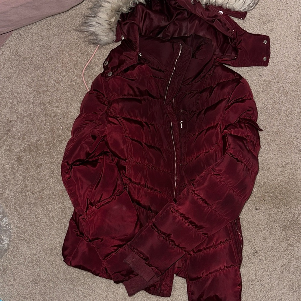 Red winter coat